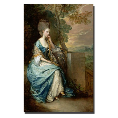 Theodore Gericault World Famous Painting of European Court Woman Oil Painting Replica Print on Canvas Wall Art Regal Worldwide Extravaganza Emporium, LLC 